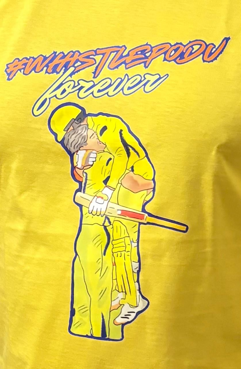 Frozen in Glory - CSK Themed Yellow T-Shirt