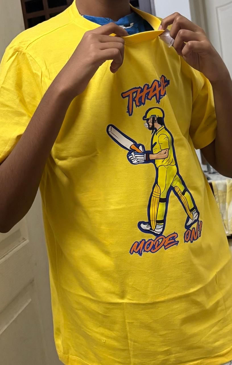 Frozen in Glory - CSK Themed Yellow T-Shirt